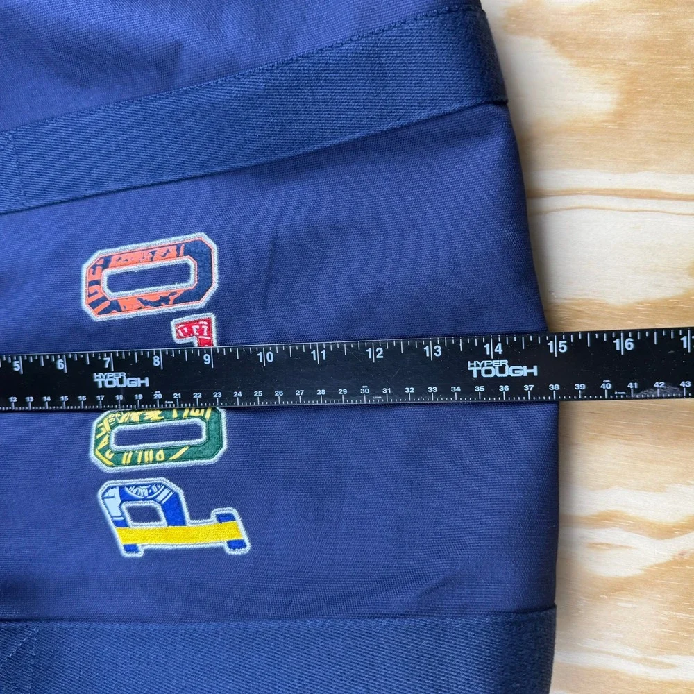 Ralph Lauren Fragrances Navy Blue Canvas Duffel Bag Multi Color Polo Logo
